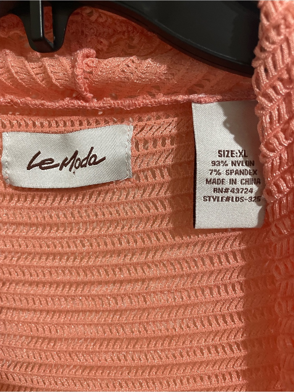 LeModa Coral Open-Weave Knit Cover-Up - Picture 2 of 5